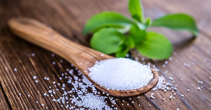 A tablespoon of granulated stevia sugar | Trainest