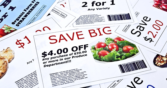 A collection of grocery discount coupons | Trainest