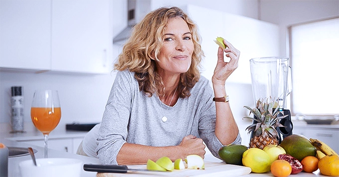 Woman Eating Fruits | Trainest