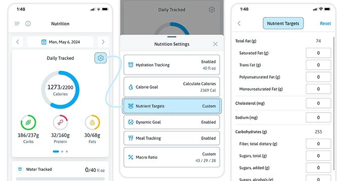 Trainest App | Nutrition Targets 