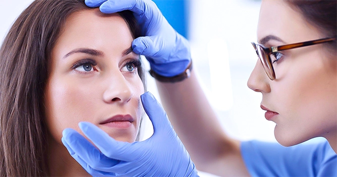 A doctor performing an eye examination | Trainest