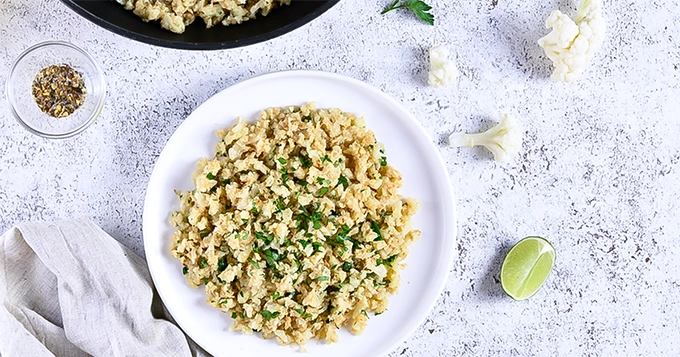 Cauliflower Fried Rice with Tofu | Trainest