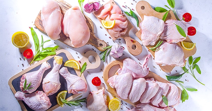 Different cuts of poultry meats | Trainest 