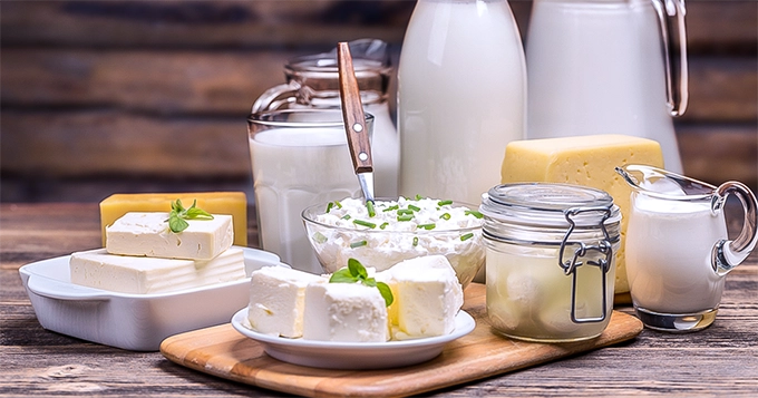 A selection of dairy products | Trainest 