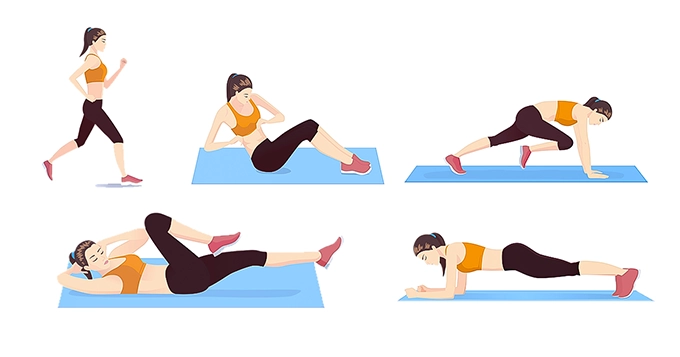 An illustration of bodyweight exercises | Trainest 