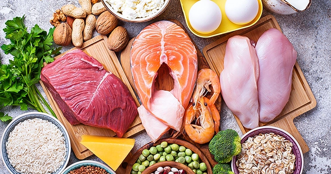 A variety of high-protein foods | Trainest