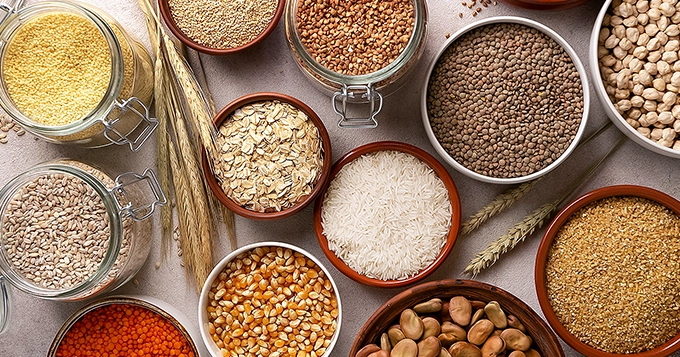 An array of fiber-rich grains | Trainest
