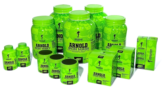 A selection of Arnold Schwarzenegger's supplement series | Trainest 