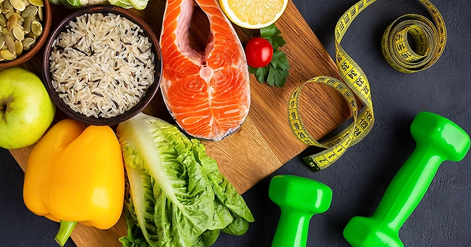 Vibrant and diverse spread of nutrient-rich food essential for muscle growth | Trainest