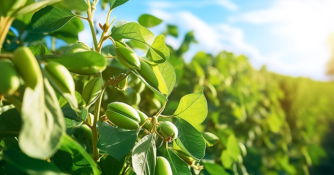 A vibrant green field of crops | Trainest